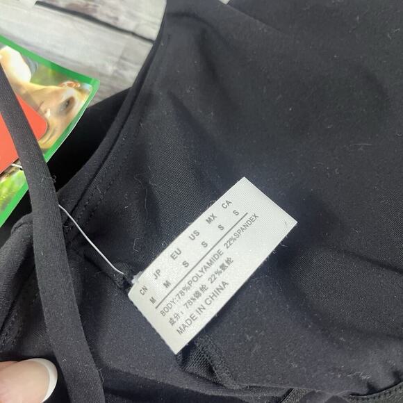 Creora Moto Run Power Fit Sports Fitness Black Halter Bra size Small - Picture 7 of 7